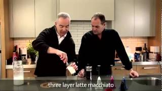 aerolatte  milk frother makes three layer caffè latte macchiato [upl. by Westfahl531]