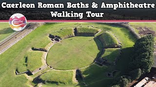 CAERLEON ROMAN BATHS amp AMPHITHEATRE WALES  Walking Tour  Pinned on Places [upl. by Ray634]