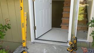 Jeld Wen Front Door Installation  Really crappy products and craftsmanship PART 1 [upl. by Ihtraa]