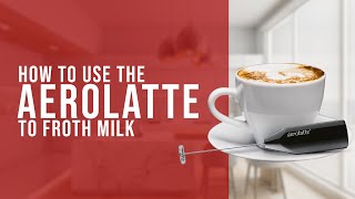 How To Use the AeroLatte To Froth Milk [upl. by Ahsikal517]