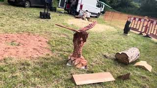 A fabulous range of wooden sculpture at Caerleon festival 2024 [upl. by Alyam]