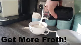 How to Get More Froth from Your Nespresso Coffee Aeroccino  Nespresso tips and help [upl. by Bastian653]