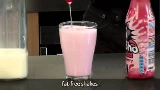 How to make a fat free milkshake using an aerolatte milk frother [upl. by Kong]