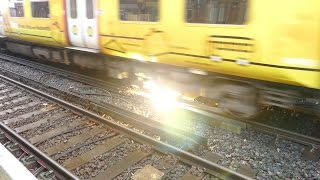 Merseyrail 507 009 making arcs at Birkdale station [upl. by Ennailuj663]